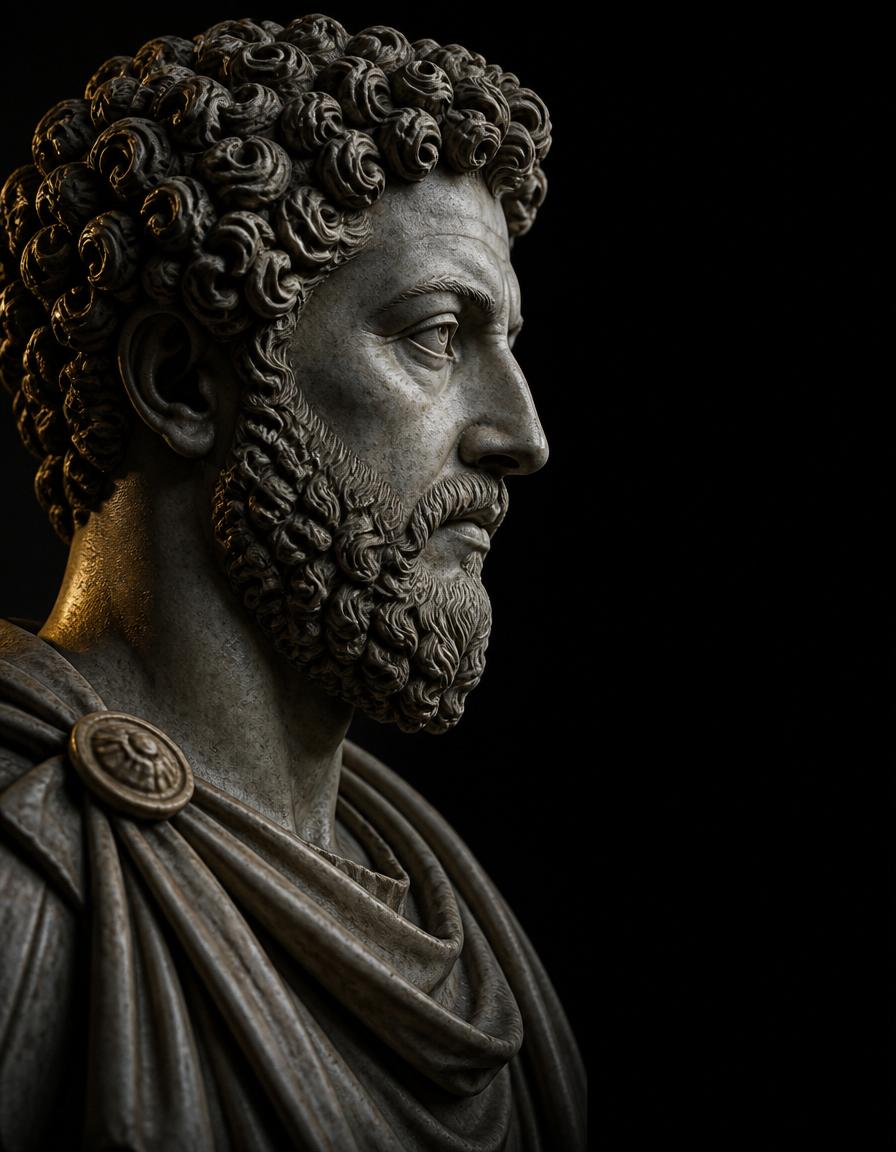 Marble bust of a Stoic philosopher